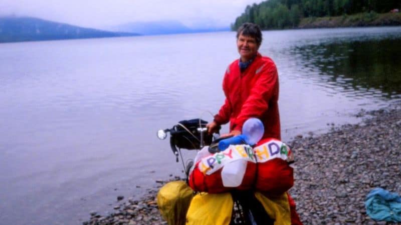 cycling after 50, 62nd birthday at Glacier National Park Image