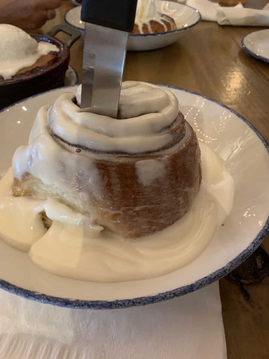 Cinnamon roll at Five Oaks Farm Kitchen