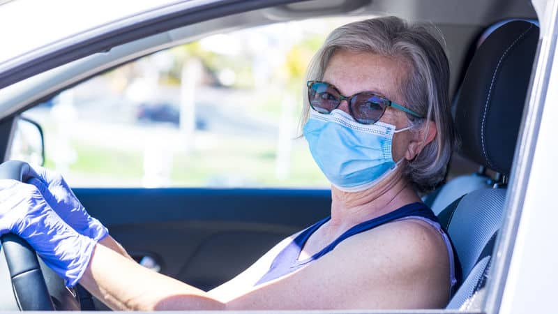 Senior woman with a COVID mask PartnerMD Image