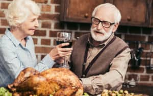 Thanksgiving couple celebrating alone Image