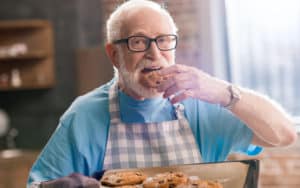 Senior man craving carbs because of the wintertime Image