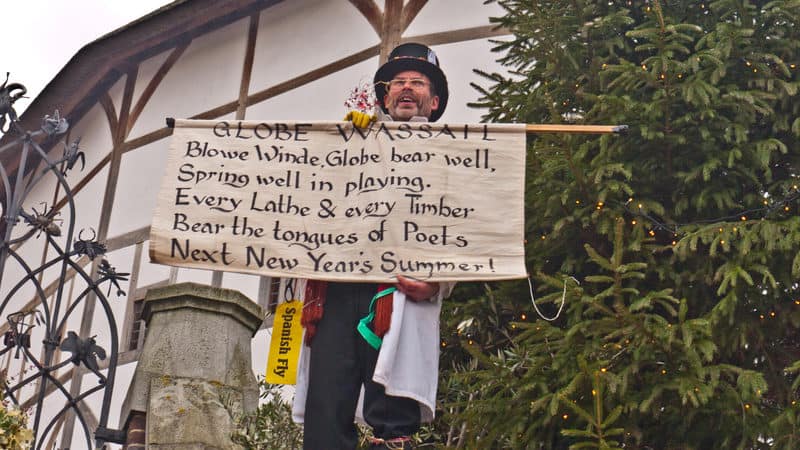 A man wassailing Image
