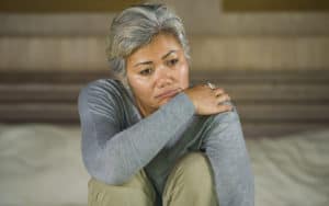 Woman devastated after breaking up Image