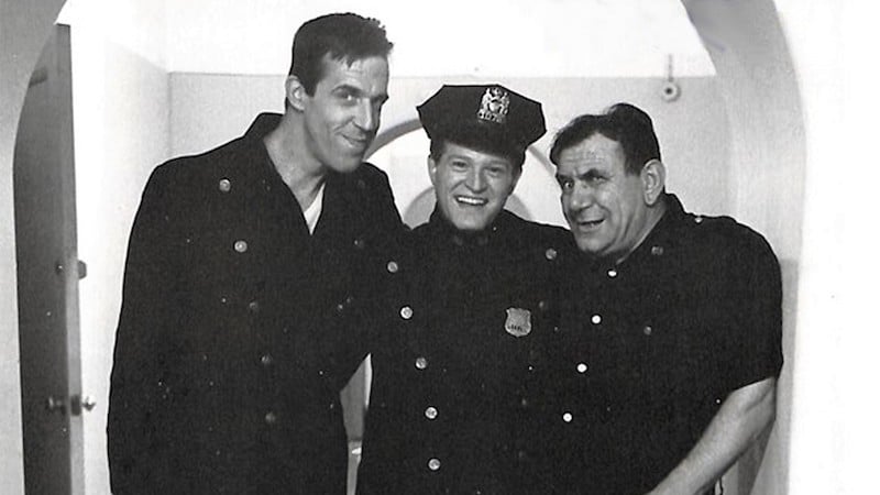 Hank Garrett of 'Car 54' TV show with Fred Gwynne and Joe E. Ross