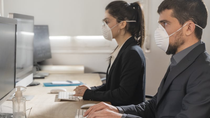 Employee stewing over mask request