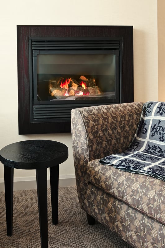 Accessorize with blankets, throw rugs and even a gas fireplace