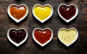 Love letters in the form of barbecue sauce Image