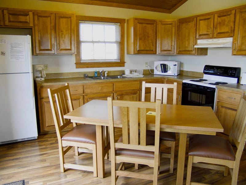 James River State Park cabin kitchen