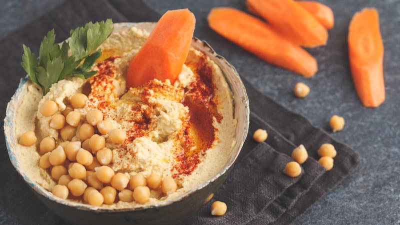 Hummus is one of the best healthy late-night snacks Image