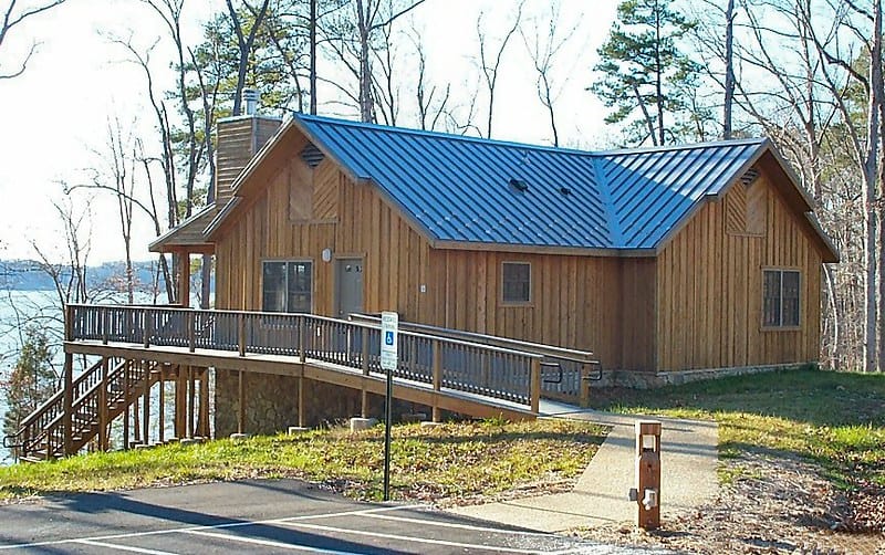 Occoneechee SP cabin overlooking Buggs Island Lake