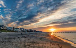 Tranquil beaches on the Chesapeake Bay at Virginia Beach Image