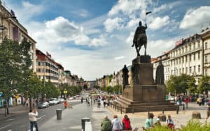 Wenceslas Square, Prague, Czechoslovakia. Rick Steves' Czech Out Prague Image
