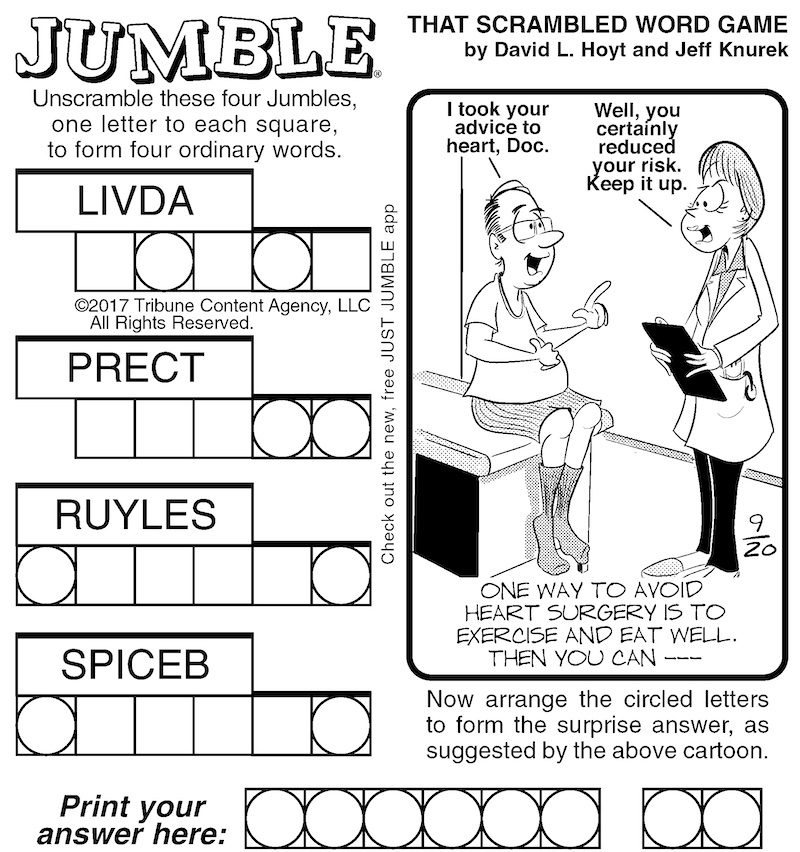 Jumble Puzzle March 10 2021 BOOMER Magazine