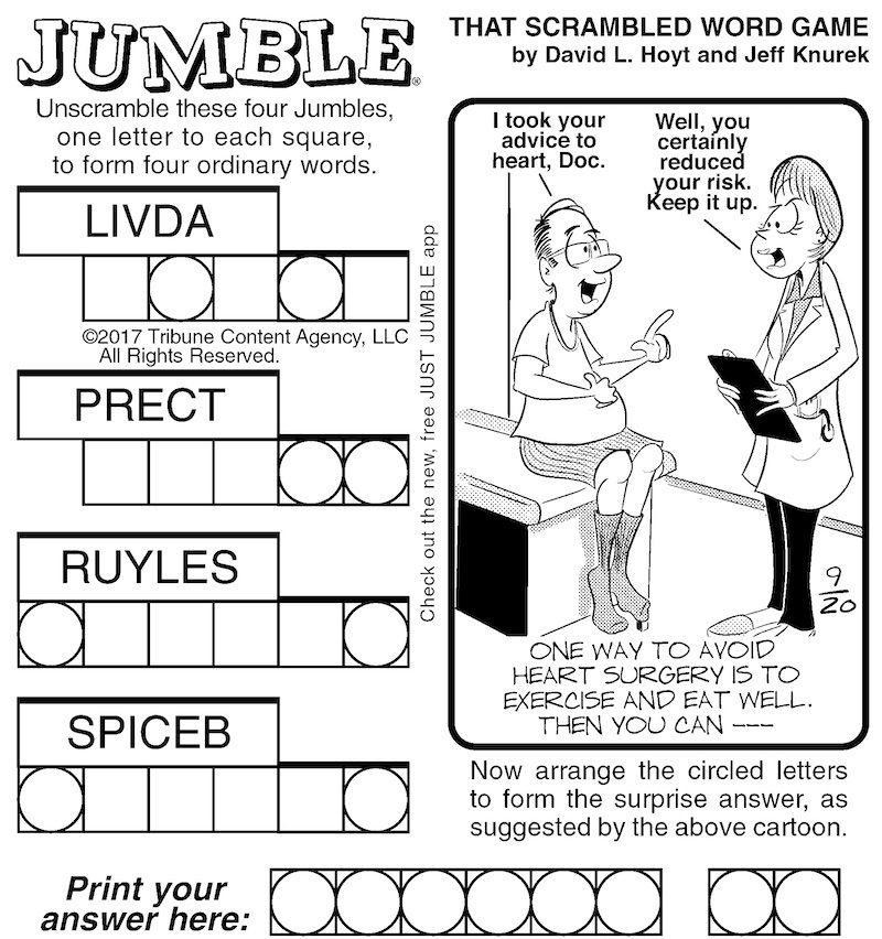 Jumble Puzzle, March 10, 2021