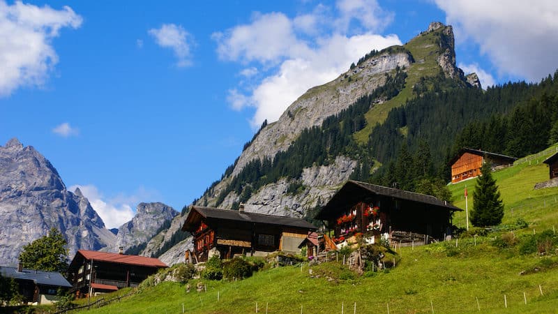 View of the Swiss alps: Beautiful Gimmelwald village. (Dreamstime/TNS) Image