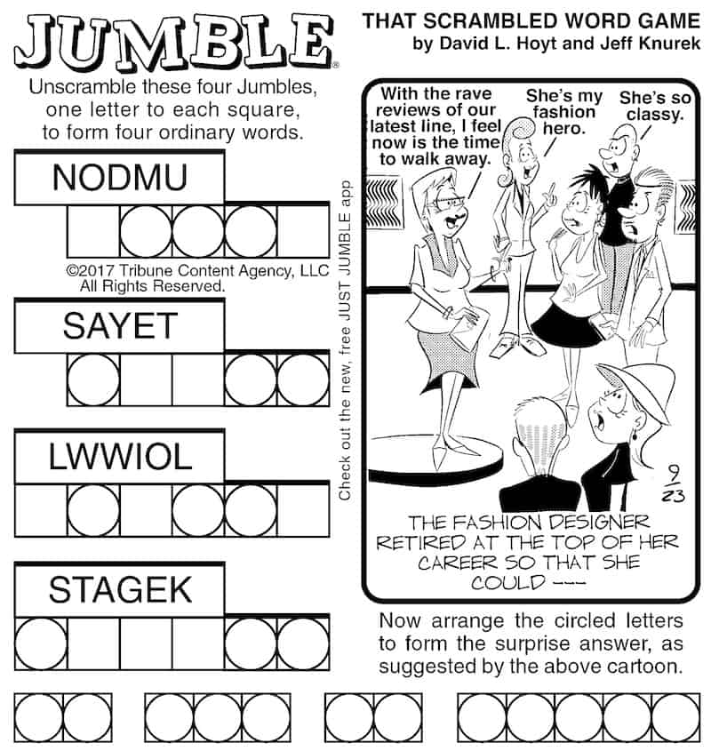 Jumble Puzzle: Fashion Designer