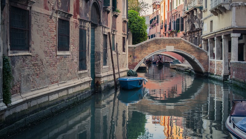 Rick Steves overdosing on Venice Italy with image of canal and gondola