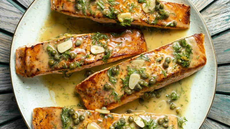 Salmon piccata recipe Image