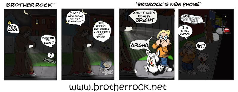 Brother Rock Cartoon: new phone