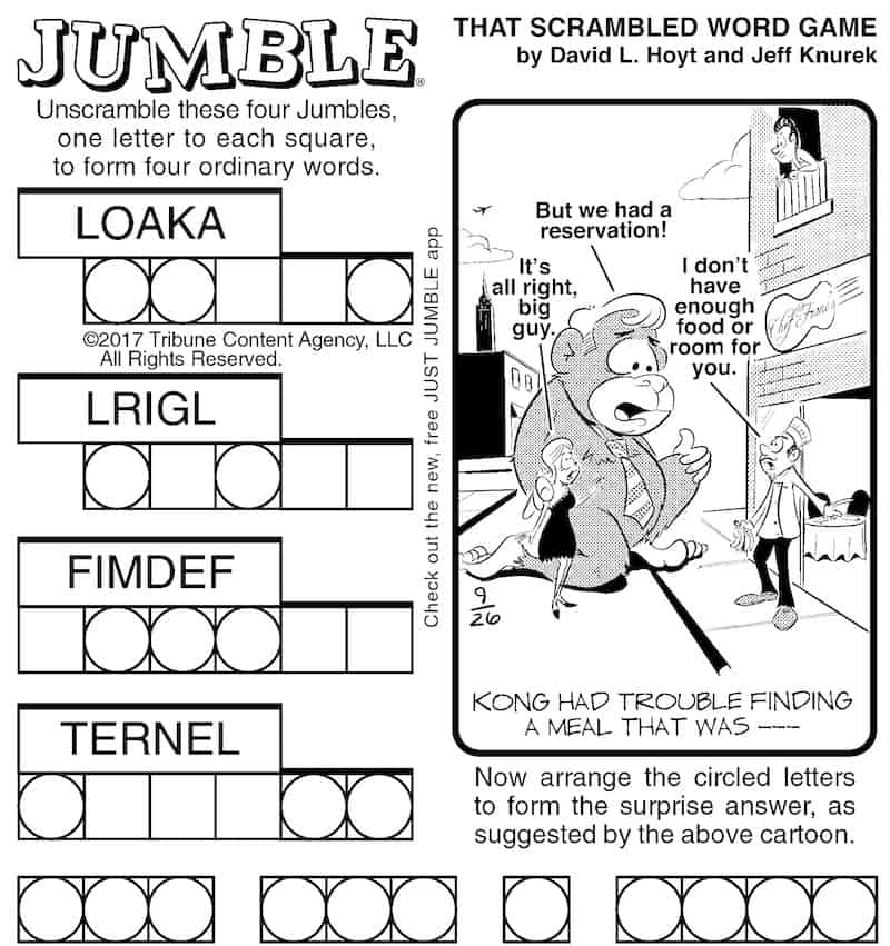 Boomer Brain Game Jumble: Kong