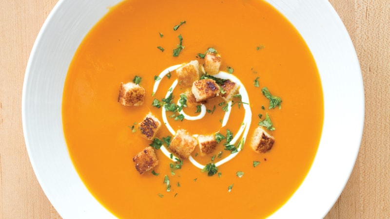 Gingery carrot soup