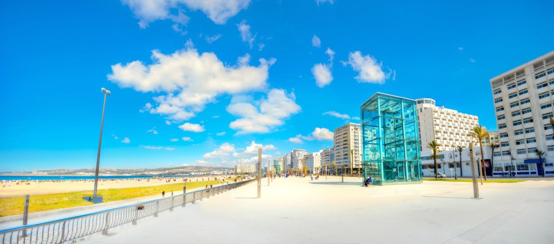 beach and architecture in tangier morocco valery bareta dreamstime