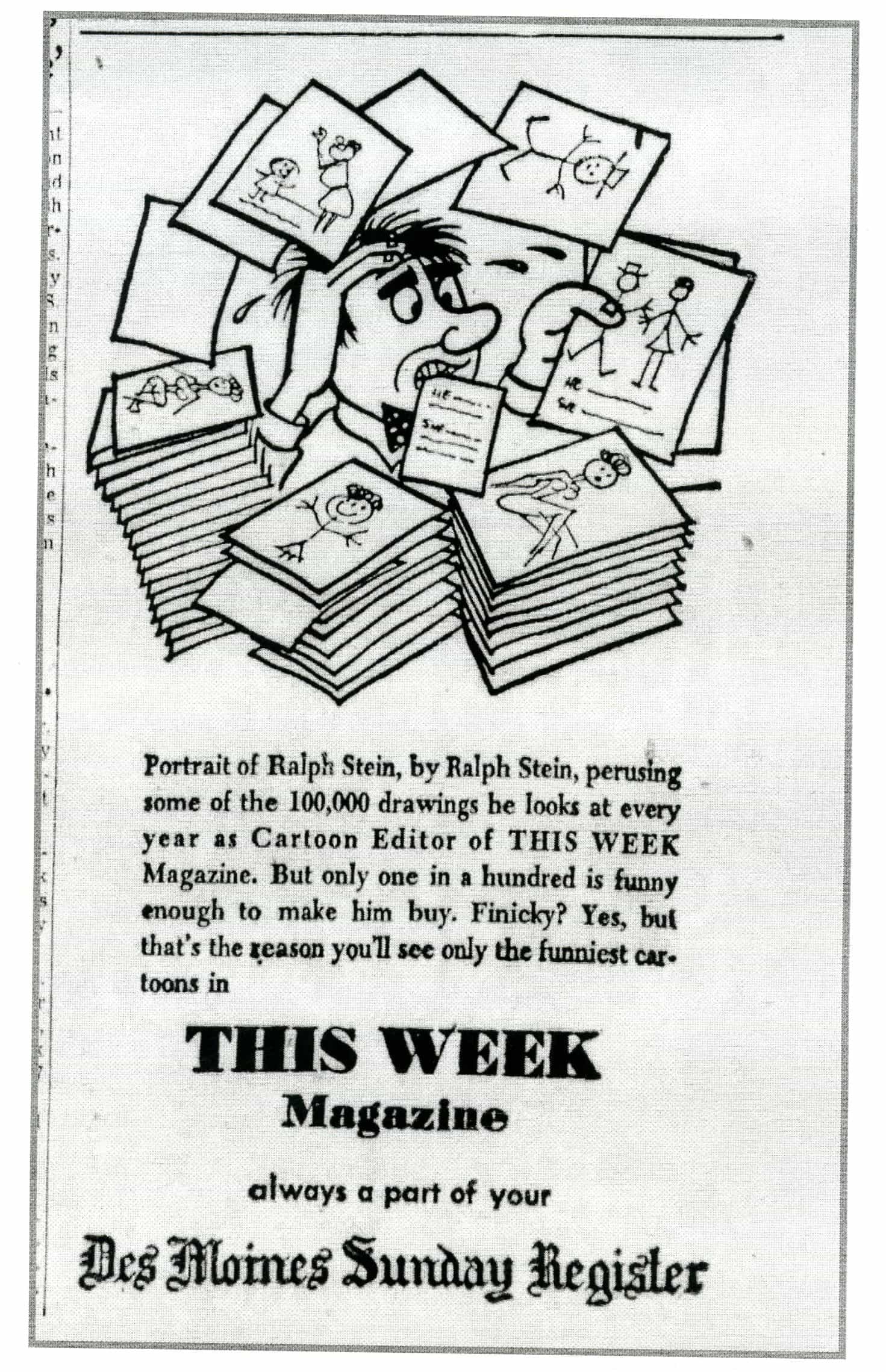 About Ralph Stein ad. July 25, 1953. In the history of Popeye the Sailor Man