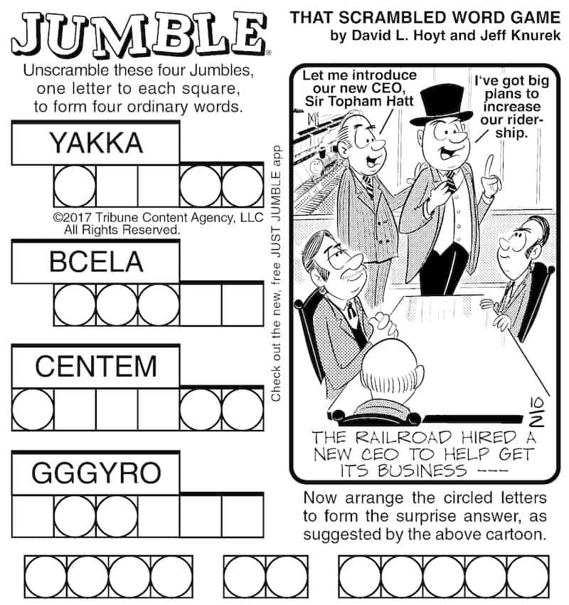 Jumble puzzle to challenge your mind