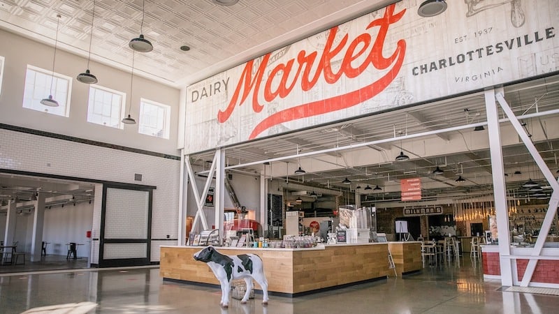 Welcome to the Dairy Market food hall in Charlottesville; photo credit, Robinson Imagery x Do Me A Flavor