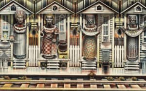 'Four Seasons' lithograph by John Biggers, for The Dirty South exhibition at Richmond’s VMFA Image