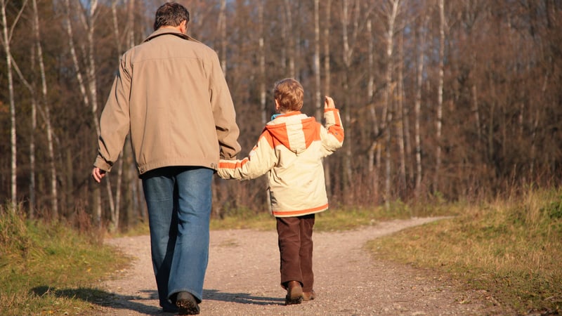 Childless man with his grandson