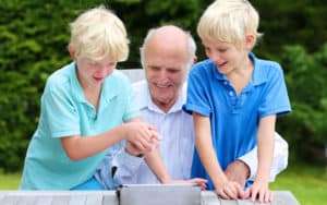 Grandpa and grandsons Image