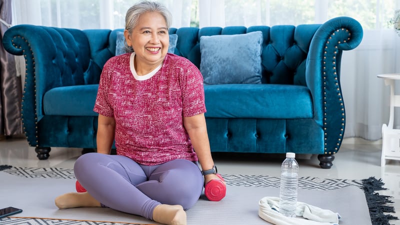 Woman is happy because she ate the best superfoods for your workouts beforehand