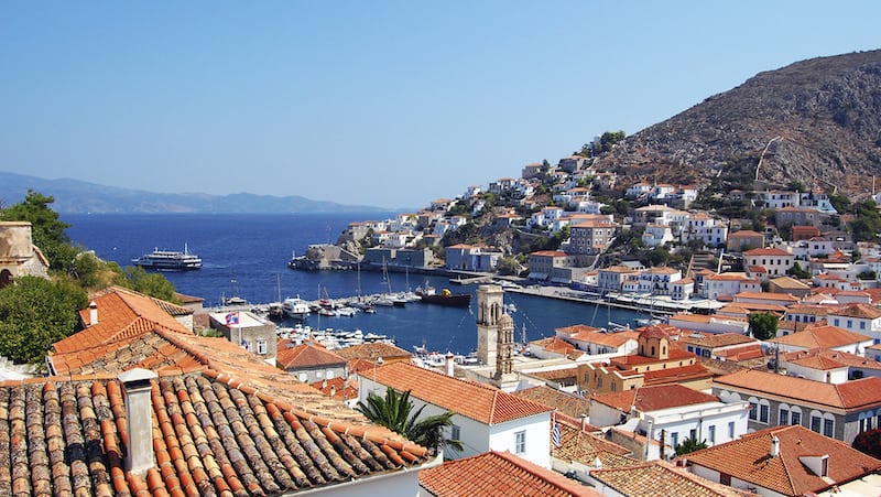 The port town of Hydra: relaxation reigns in the Greek isle of Hydra. CREDIT: Rick Steves, Rick Steves' Europe