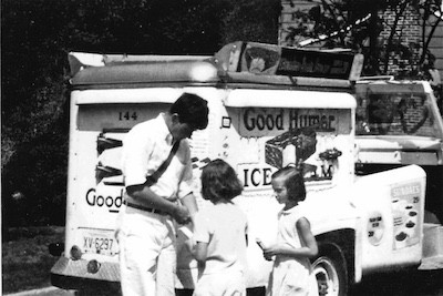 Good Humor ice cream truck and vendor, 1966. Image from GRUBBXDN, via Wikimedia Commons