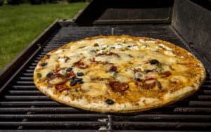 Pizza on the grill Image
