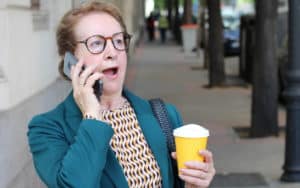 Woman receives a pocket dial Image