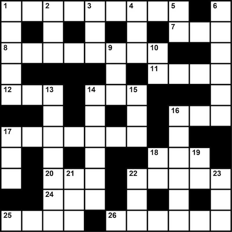 famous movie settings crossword 800