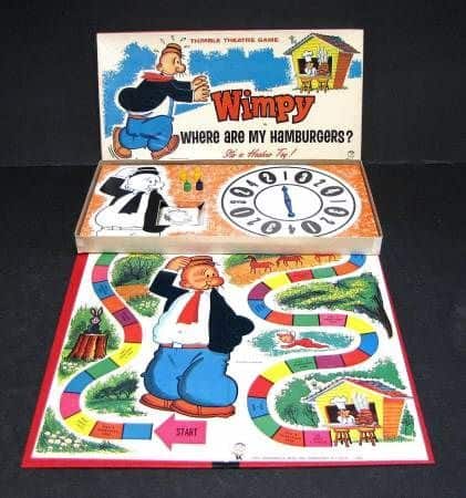 Wimpy starred in the boardgame, Where Are My Hamburgers by Habsro (1965)