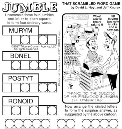 Brain Building Fun with Jumble for Kids and Adults BOOMER Magazine