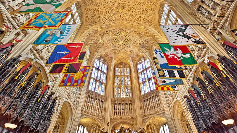priceless Westminster Abbey artifacts - looking up at the towering, grand interior Image