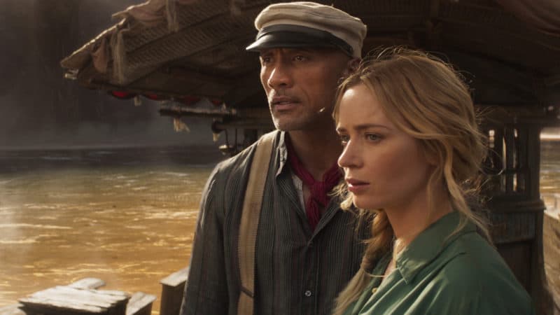 : Dwayne Johnson and Emly Blunt in “Jungle Cruise.” CREDIT: Disney+/TNS. For 'Jungle Cruise' movie review Image