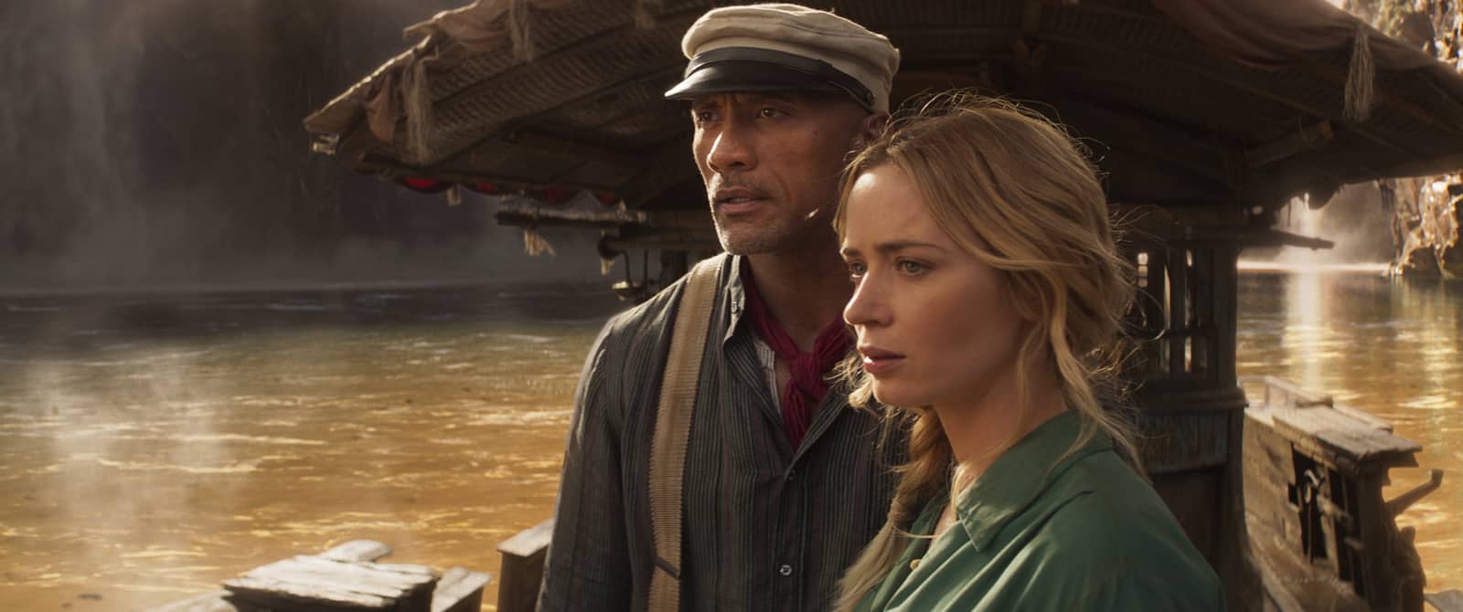 : Dwayne Johnson and Emly Blunt in “Jungle Cruise.” CREDIT: Disney+/TNS. For 'Jungle Cruise' movie review