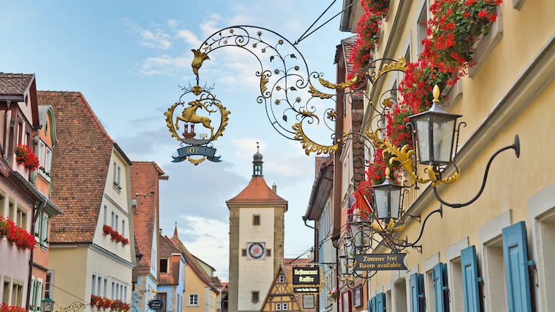 Well-preserved Rothenburg welcomes visitors. CREDIT: Dominic Arizona Bonuccelli, Rick Steves’ Europe. Cultural connections at Rothenburg in Germany