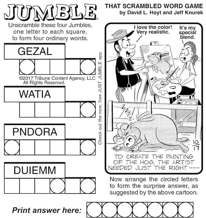 Classic Jumble puzzle