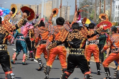 Carnaval de Oruro Parade, 2014. Photograph by Lloyd Wolf