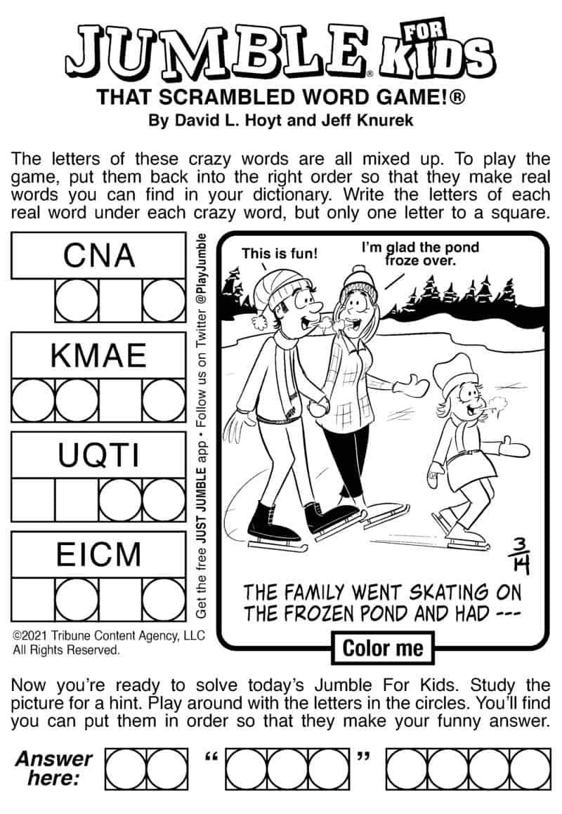 Word Puzzle Mind Exercise Jumble Challenges BOOMER Magazine
