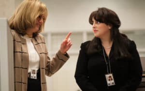 Sarah Paulson as Linda Tripp and Beanie Feldstein as Monica Lewinsky in ‘Impeachment: American Crime Story’ (Tina Thorpe/FX/TNS) Image