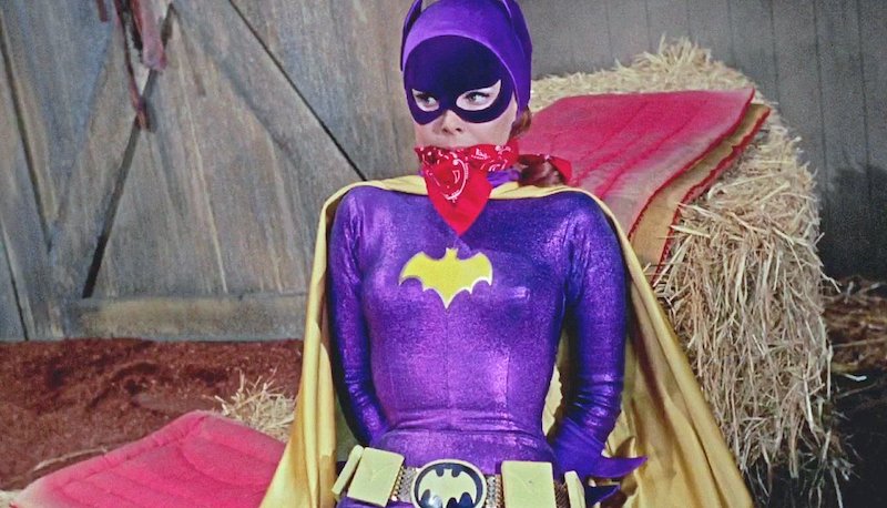 Doused with fear gas, Shame takes Batgirl hostage in 'The Great Escape' (1968). For article, TV’s Batgirl Was Emasculated and Humiliated