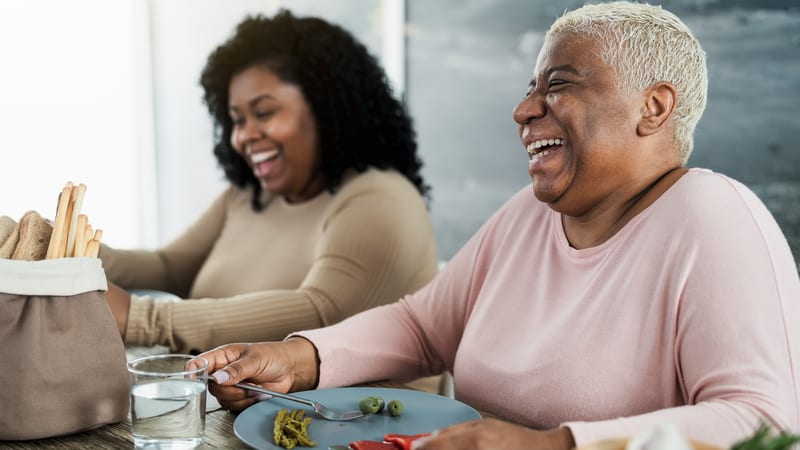 Senior woman practicing healthy aging